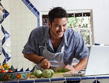 A man cooking a meal