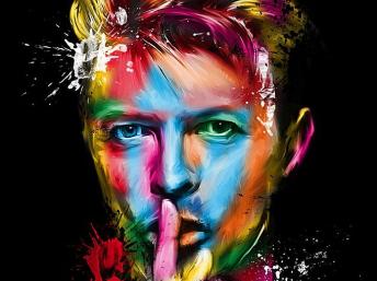 David bowie colored painting
