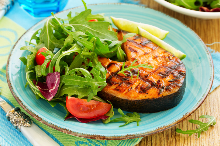 grilled salmon with soy