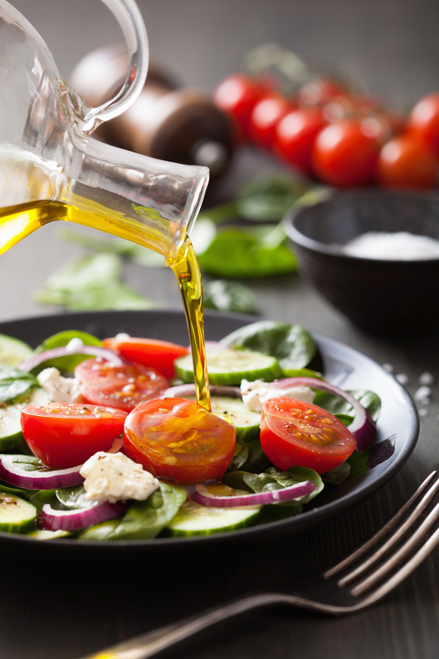 salad with olive oil