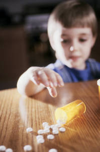 kid grabbing medication