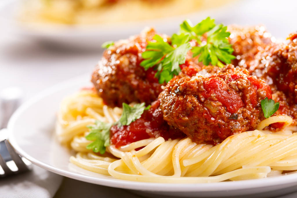 pasta with meatballs 