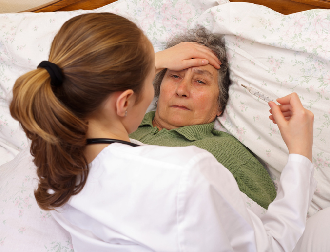 elderly person with doctor