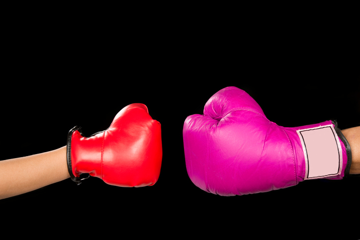 low and high impact workouts, pink boxing glove, red boxing glove