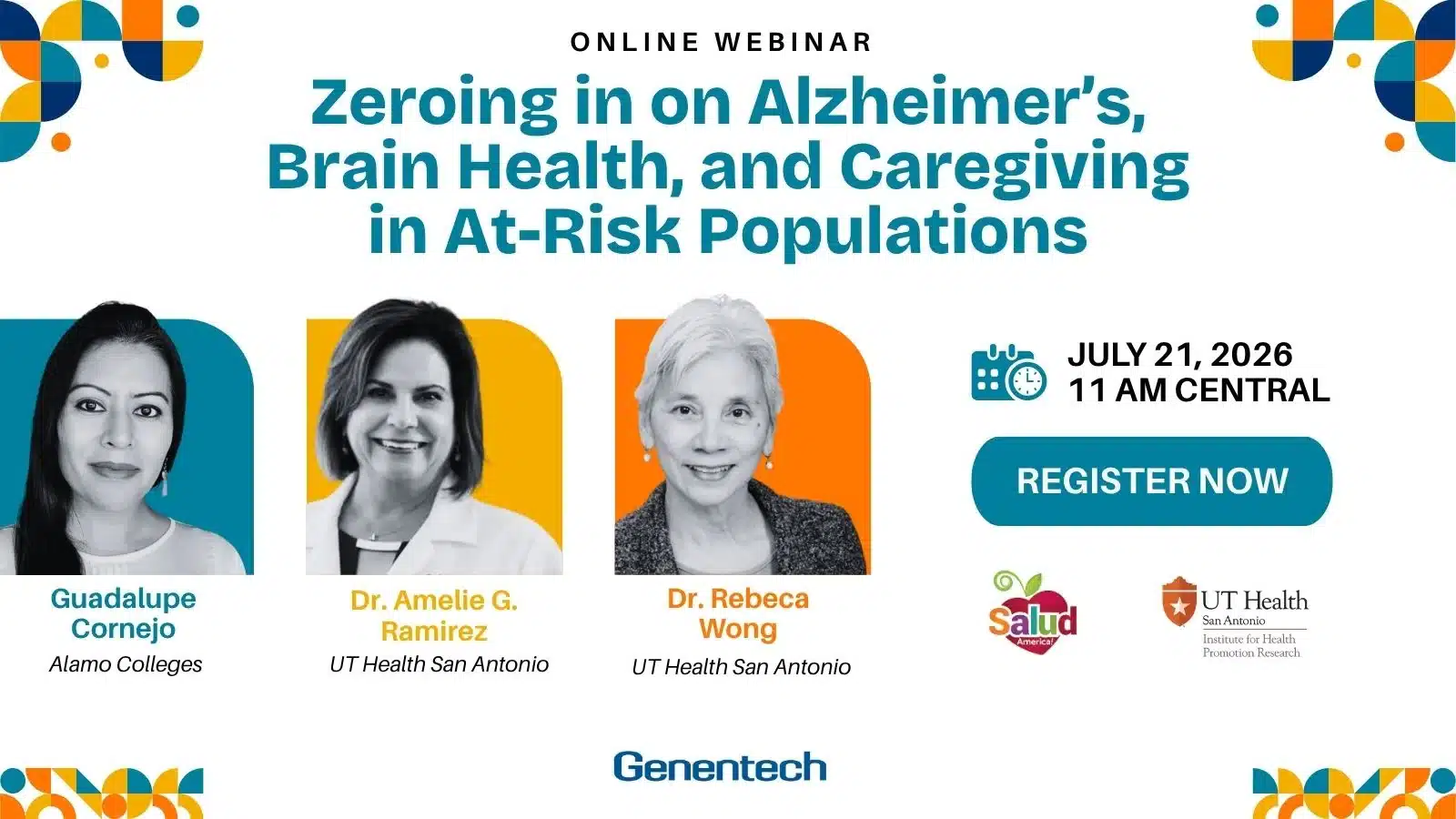Seminario web: Enfocándonos en el Alzheimer, la salud cerebral y el cuidado en poblaciones en riesgo