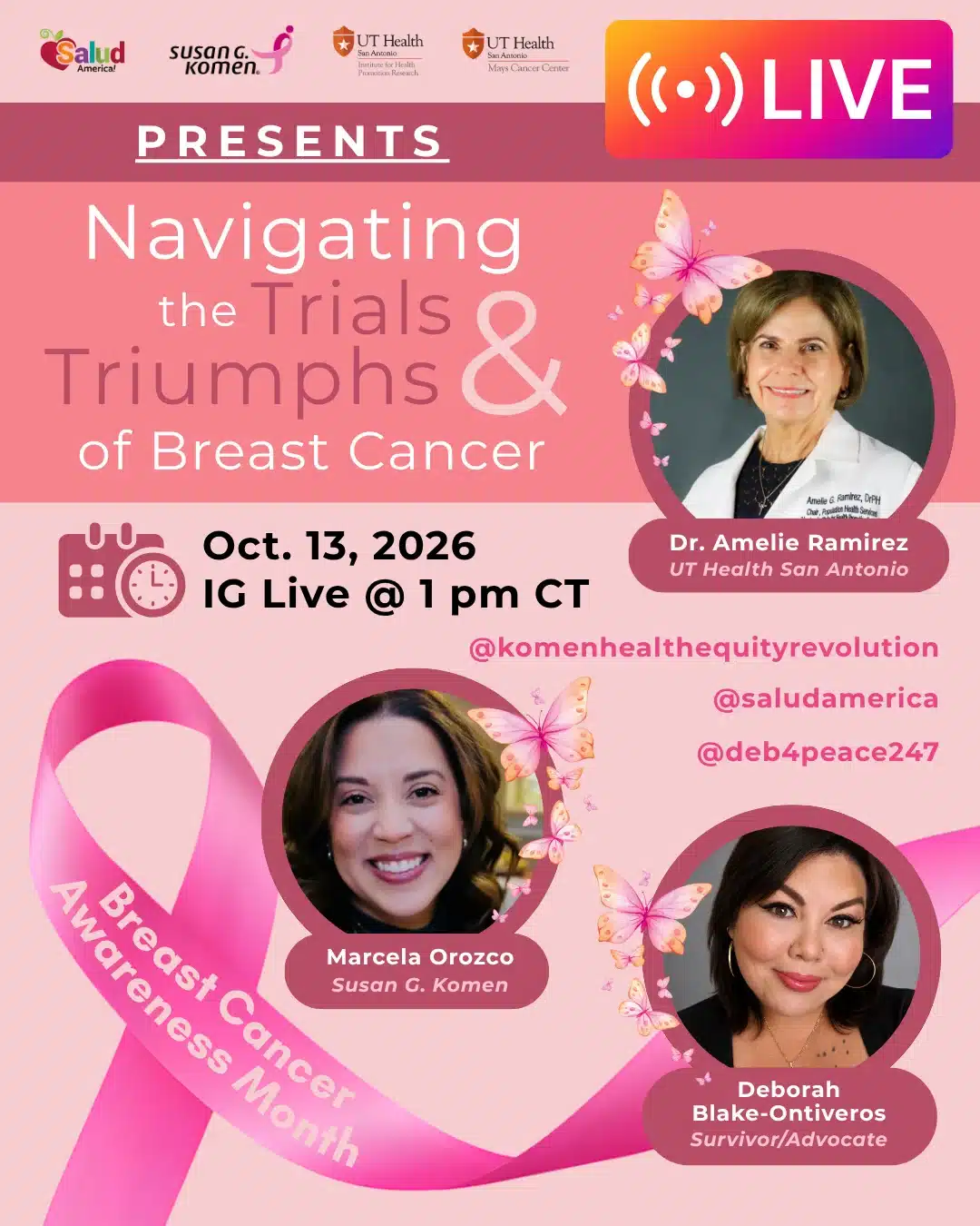 Instagram Live: cómo afrontar los desafíos y celebrar los avances frente al cáncer de mama